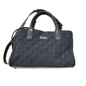 Vera Bradley Womens Purse Solid Gray Quilted 2 Handles Shoulder Strap Pockets